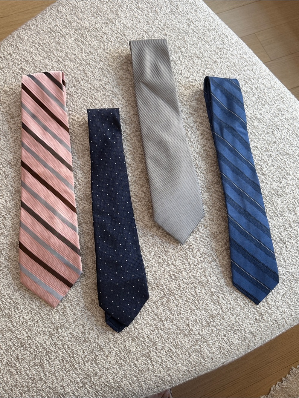 Men’s Designer Necktie Bundle Calvin Klein Claiborne Set of 4
